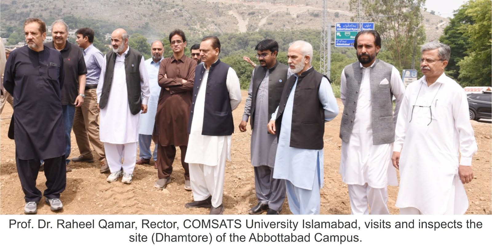 Rector Prof. Dr. Raheel Qamar inspected the ongoing construction of COMSATS University Islamabad’s permanent Abbottabad campus and emphasized timely completion of the project with high-quality standards.
